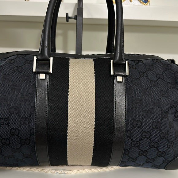 💙 Gucci GG Web Boston Handbag 💙 - Picture 5 of 17